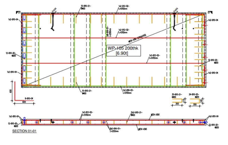 Precast stair core structural drawing